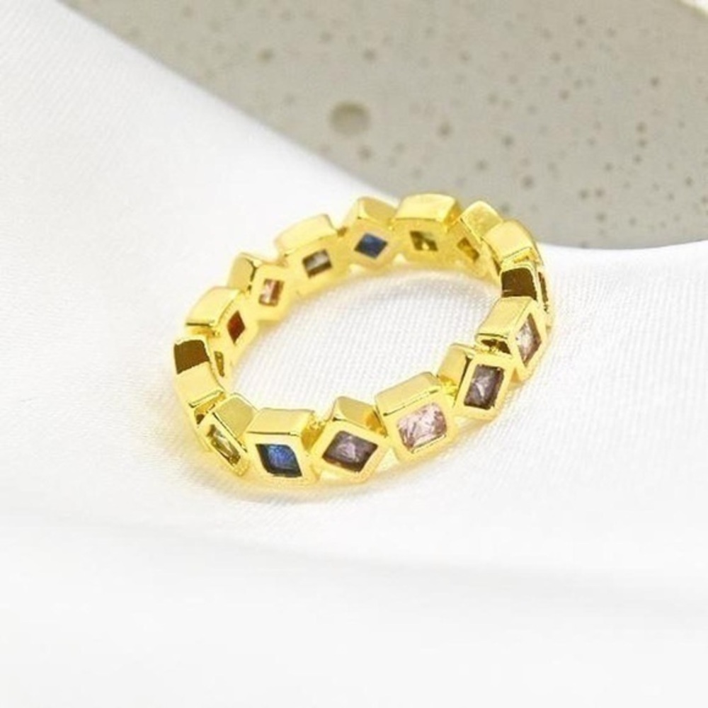 Colorful Cubic Zirconia Band